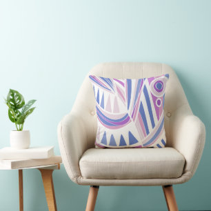 Nieuw Fish Head Leaves Jazz Funk Paarse roze blauw Kussen