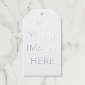 NIEUW! Folie Cadeaublaadjes Zilveren Koffer Vorm - Cadeaulabels