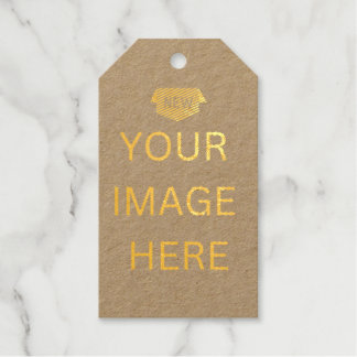 NIEUW! Folie Gift Tags Goud - Koffer Vorm - 10 Stu