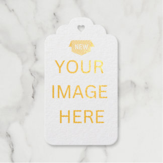 NIEUW! Folie Gift Tags Goud - Scalloped - 10 stuks