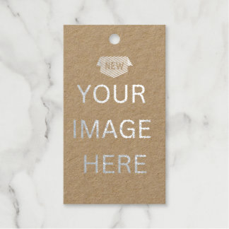 NIEUW! Folie Gift Tags Zilver - Rechthoek - 10 stu