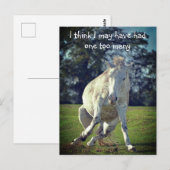 Nieuw Forest White Pony Funny Pose Briefkaart (Voorkant / Achterkant)