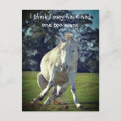Nieuw Forest White Pony Funny Pose Briefkaart (Voorkant)