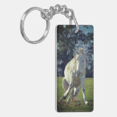 Nieuw Forest White Pony Funny Pose Sleutelhanger (Voorkant Links)