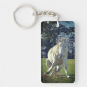 Nieuw Forest White Pony Funny Pose Sleutelhanger (Voorkant)