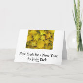 Nieuw Fruit voor een Nieuwjaar Feestdagen Kaart (Achterkant)