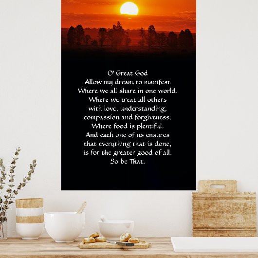 Nieuw gebed poster (Keuken)