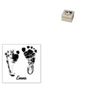 Nieuw geboren Baby Custom Footprint Rubberstempel (Gestempeld)