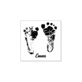 Nieuw geboren Baby Custom Footprint Rubberstempel (Afrduk)