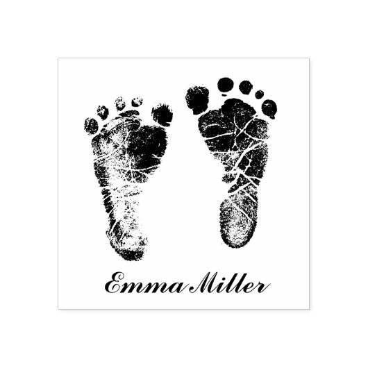 Nieuw geboren Baby Custom Footprint Rubberstempel (Afrduk)
