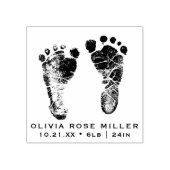 Nieuw geboren Baby Custom Footprint Rubberstempel (Afrduk)