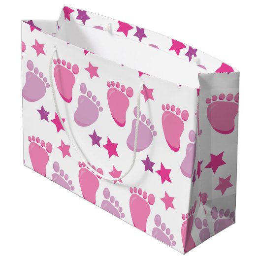 Nieuw geboren meisje large cadeautasje (Achterkant Gekanteld)