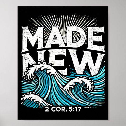 Nieuw gedoopt gedoopte doop poster (Voorkant)