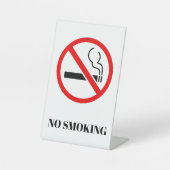 NIEUW! Geen Roken Pedestal Sign - 4" X 6" - Custom Reclamebord Met Voetstuk (Voorkant)