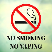 NIEUW! 🚭 Geen Roken Vaping Cling - 4x4 Vierkant Raamsticker (Vel 3)