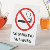 NIEUW! 🚭 Geen roken Vaping voetstuk teken - 6 "X  Reclamebord Met Voetstuk (Insitu)