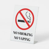 NIEUW! 🚭 Geen roken Vaping voetstuk teken - 6 "X  Reclamebord Met Voetstuk (Voorkant)