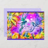 NIEUW GELOVEN LIEVERD FAERIES BRIEFKAART (Voorkant / Achterkant)