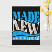 Nieuw Gemaakt Doop Christelijk 2 Kor 5_17 Gedoopte Kaart (Gele Bloem)