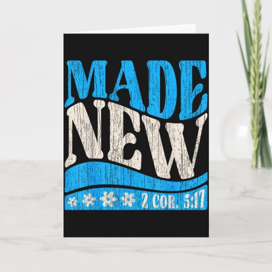 Nieuw gemaakt doopsel christen 2 Kor 5_17 Gedoopte Kaart (Voorkant)