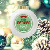 Nieuw gepensioneerd aangepaste kerst ornament