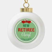 Nieuw gepensioneerd aangepaste kerst ornament (Voorkant)
