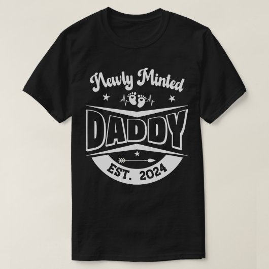 Nieuw geslagen Daddy Est 2024 T-shirt (Design voorkant)