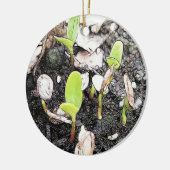 Nieuw gesproete zaailingen keramisch ornament (Links)