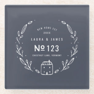 Nieuw getrokken huishand bloemen glazen onderzetter