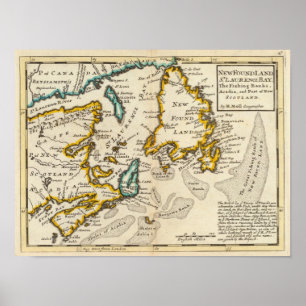 Nieuw gevonden land, St Laurence Bay, Acadia Poster