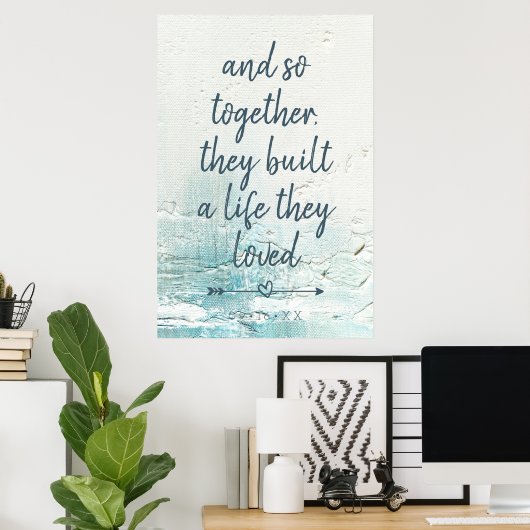 nieuw Gezegde Grunge Poster (Thuiskantoor)