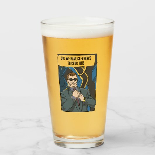 NIEUW! Glas Cup Clearance to Chug - Maat 16oz (Voorkant gevuld)