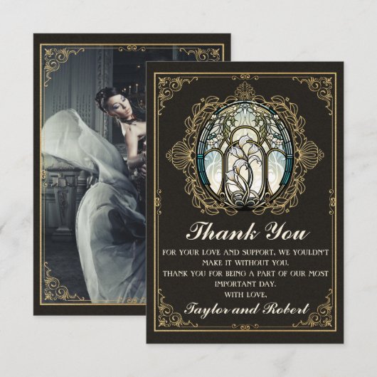 Nieuw Glas in lood Bedankkaart (Voorkant / Achterkant)