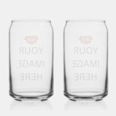 NIEUW! Glas - Kan Vorm - 16 oz - Set van 2 (Achterkant)