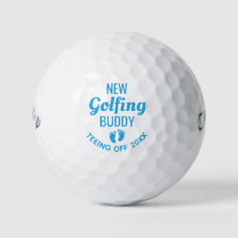 Nieuw Golfmaatje, Aangepaste Baby Boy Aankondiging Golfballen
