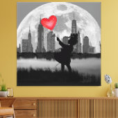 NIEUW GORK Full-Moon Girl Heart Baloncanvas afdruk Canvas Afdruk (Insitu (Woonkamer))
