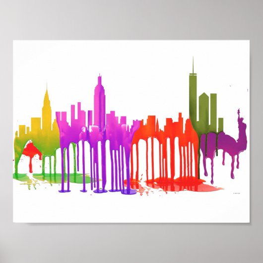 NIEUW GORK, NY SKYLINE PUDDLES - POSTER (Voorkant)