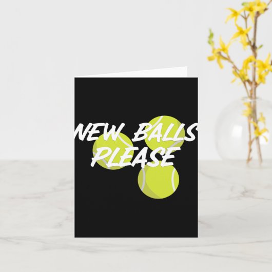 Nieuw Grappig Tennis Alsjeblieft  Kaart (Gele Bloem)