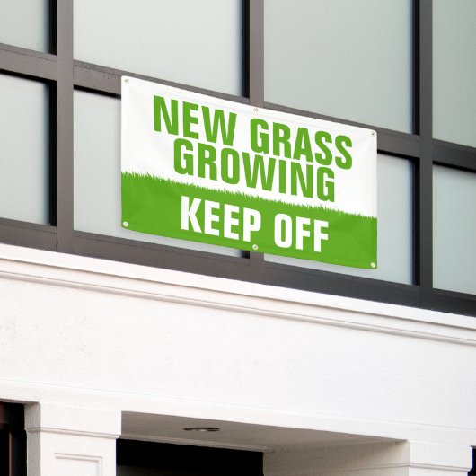 NIEUW GRAS BLIJFT GROEIEN SPANDOEK (Buitenkant Gebouw)