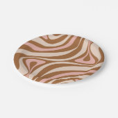 Nieuw Groef Retro Trippy Abstract Patroon Papieren Bordje (Gekanteld)