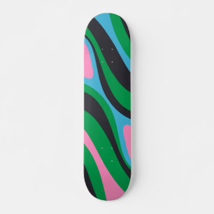 Nieuw Groef Trippy Retro Abstract Patroon Persoonlijk Skateboard