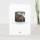 Nieuw! Groeikaartje voor de groet van Groundhog Mo Feestdagen Kaart (Achterkant)