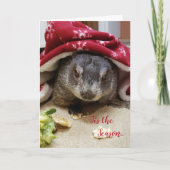 Nieuw! Groundhog Carrie Holiday Greeting Card Feestdagen Kaart (Voorkant)