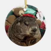 NIEUW!  Groundhog Moses kerstversiering Keramisch Ornament (Voorkant)