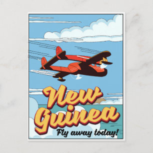 Nieuw-Guinea avonturenposter. Briefkaart