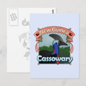 Nieuw-Guinea Cassowary Briefkaart (Voorkant / Achterkant)