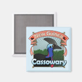 Nieuw-Guinea Cassowary Magneet (Voorkant / Achterkant)