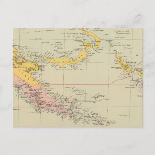 Nieuw-Guinea en de Salomonseilanden Briefkaart (Voorkant)
