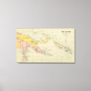 Nieuw-Guinea en de Salomonseilanden Canvas Afdruk