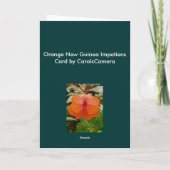 Nieuw-Guinea Impatiens Oranje Note Kaart (Achterkant)